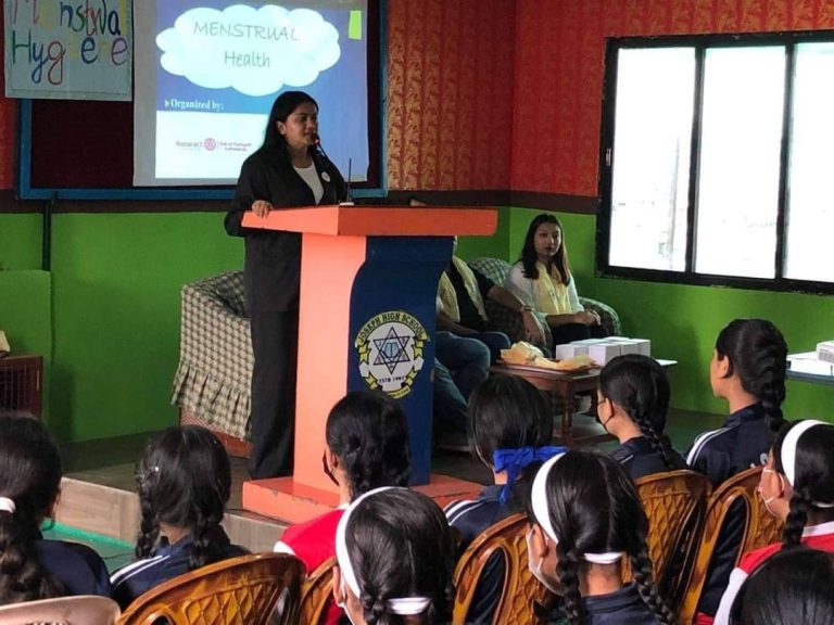 महिनावारी स्वच्छता र सरसफाई बारे पहिलो चरणको तालिम आयोजना