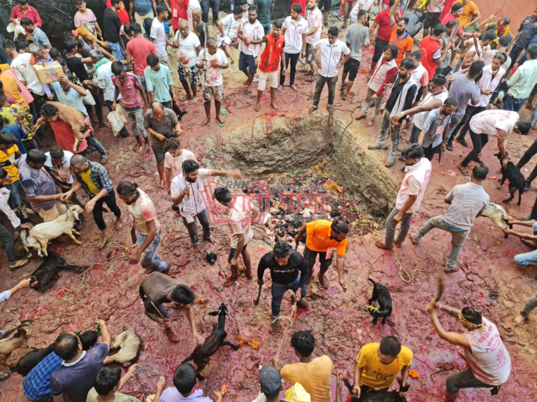 गहवामाई मन्दिरमा बलि चढाउने र पूजाअर्चना गर्नेको भीड (फोटोफिचर)