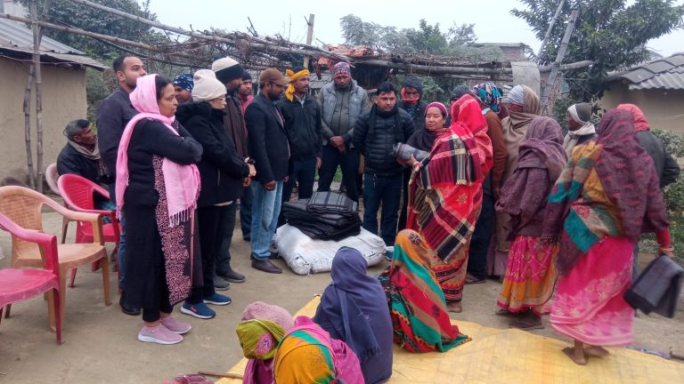 चोर्नीमा बिपन्न परिवारका ६० जनालाई कम्बल बितरण