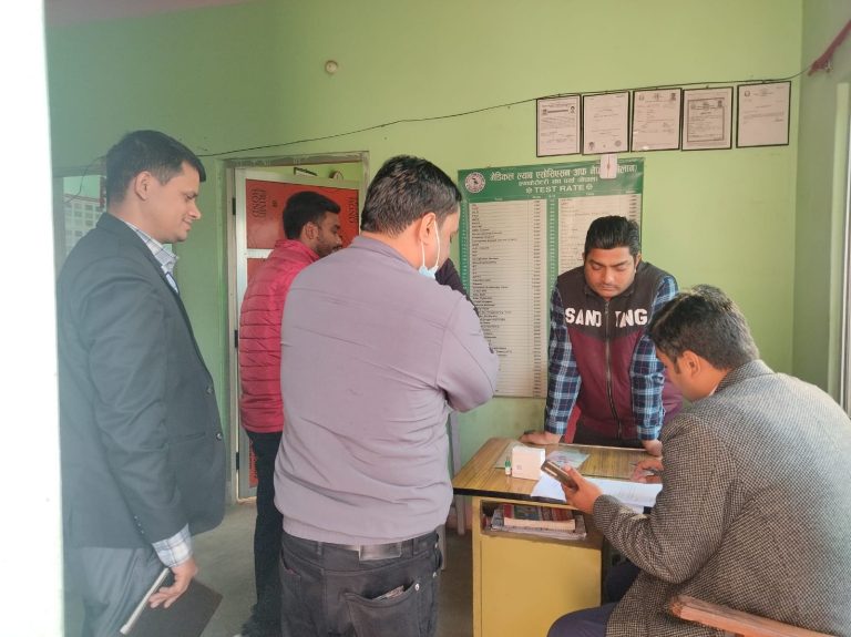 बीरगंज पानीटंकी क्षेत्रका प्याथलोजी सेन्टरहरुमा महानगरको अनुगमन, अधिकांस स्वीकृति बेगर नै संचालनमा, बन्द गर्न निर्देशन