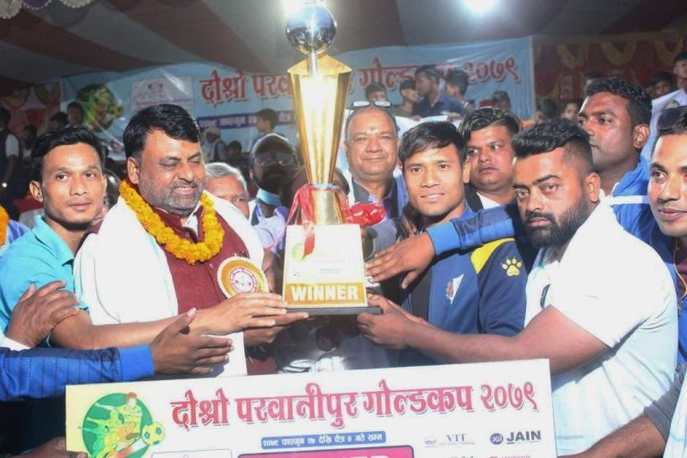 कृष्णा फाउन्डेसन दोस्रो परवानीपुर गोल्डकपको उपाधी वीरगन्ज युनाईटेड क्लबलाई
