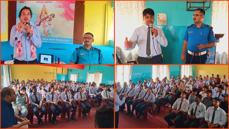 डिएभी आरबी केडिया स्कुलमा ट्राफिक सचेतना सम्बन्धी कार्यक्रम सम्पन्न