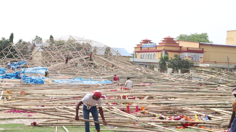 जसपा महाधिवेशनका लागि १ महिना लगाएर तयार गरिएको पण्डाल भत्कियो