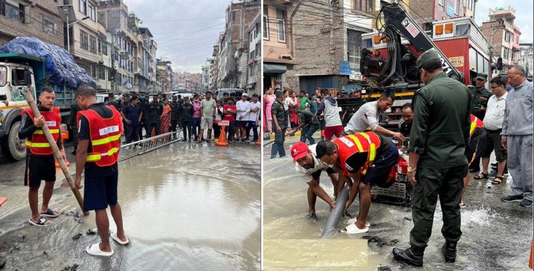 कुदिरहेको मोटसाइकल खाल्डोभित्र खसेर गायव