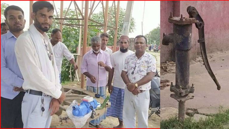 मसिहानीमा पानी तान्ने मोटर तथा चापाकल सामग्री सहयोग