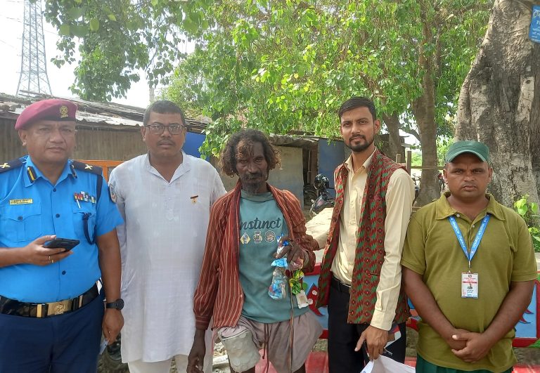 नौतन चोकबाट मानसिक अवस्था कमजोर भएको एकजना पुरुषको उद्धार
