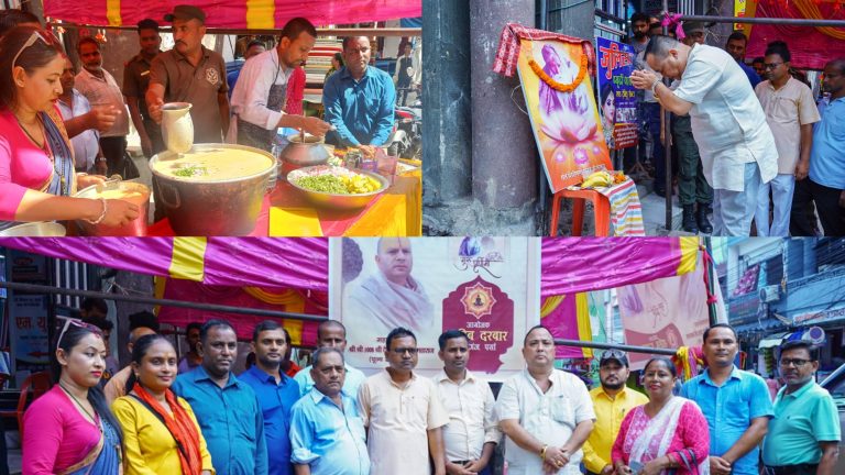 गुरु पूर्णिमाको अवसरमा साहिब दरबारद्वारा चिसो सातु वितरण