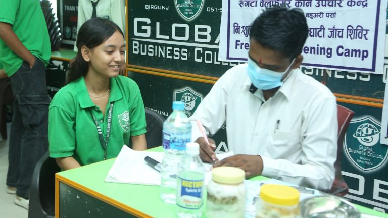 जी–३ ग्लोबल स्वास्थ्य शिविर सम्पन्न: आँखा, कान र दन्त जाँच सेवाबाट विद्यार्थी लाभान्वित