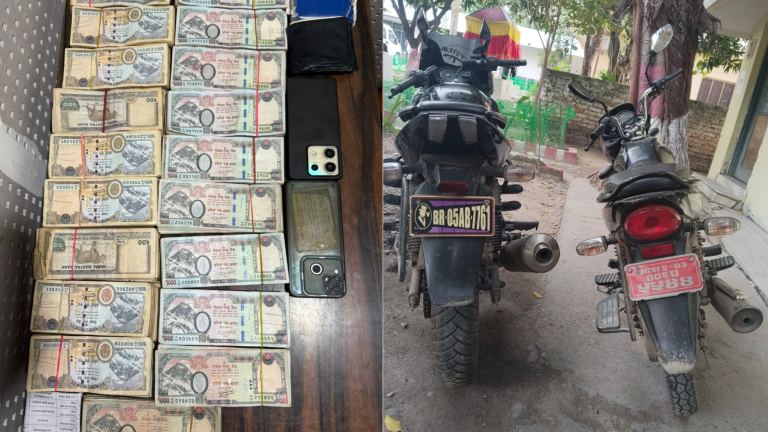 पर्सामा १४ लाख बढी हुण्डीको रकम सहित दुई जना पक्राउ