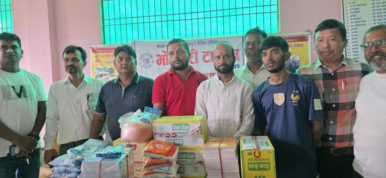 छात्रावासमा सहयोग गरेर भोजपुरी टाइम्सले मनायो बार्षिकोत्सव