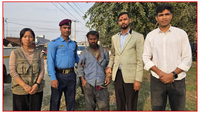 मानसिक अवस्था कमजोर पुरुषको मानवसेवा आश्रम वीरगञ्जद्वारा उद्धार