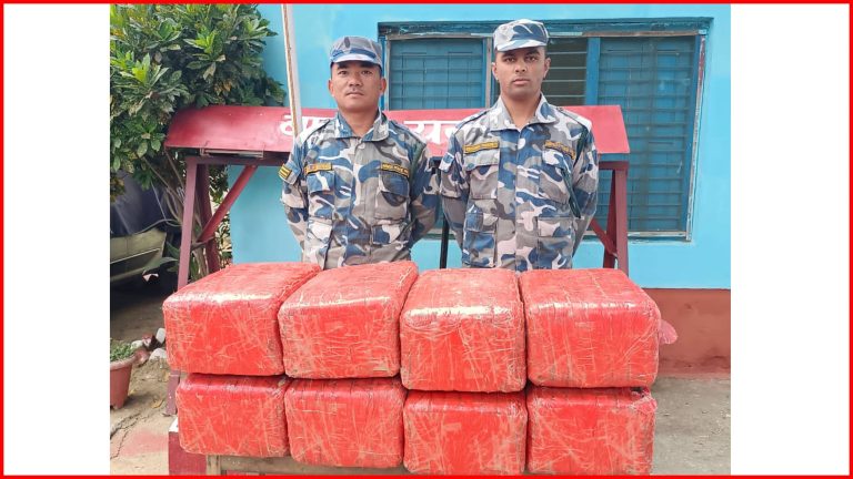 सशस्त्र प्रहरीद्वारा पर्सामा १२० किलो प्रतिबन्धित लागूऔषध गाँजा बरामद