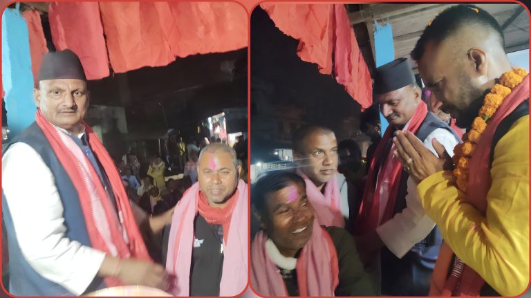 बिन्दवासिनी–५ बटसौरामा ८० जना माओवादी छोडेर एमाले प्रवेश, रुपेश पाण्डेयलाई समर्थन