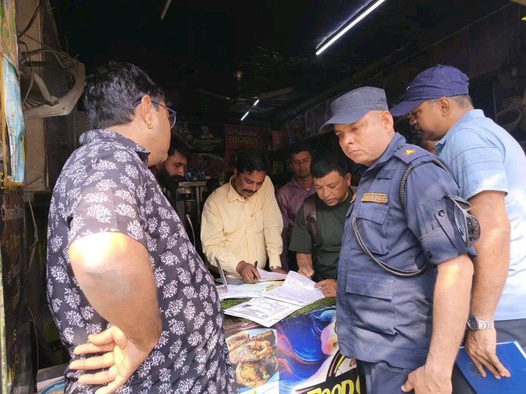 वीरगंज गीता मन्दिर रोडमा अनुगमन, ४ व्यवसायमा २५ हजार रुपैयाँ जरिवाना