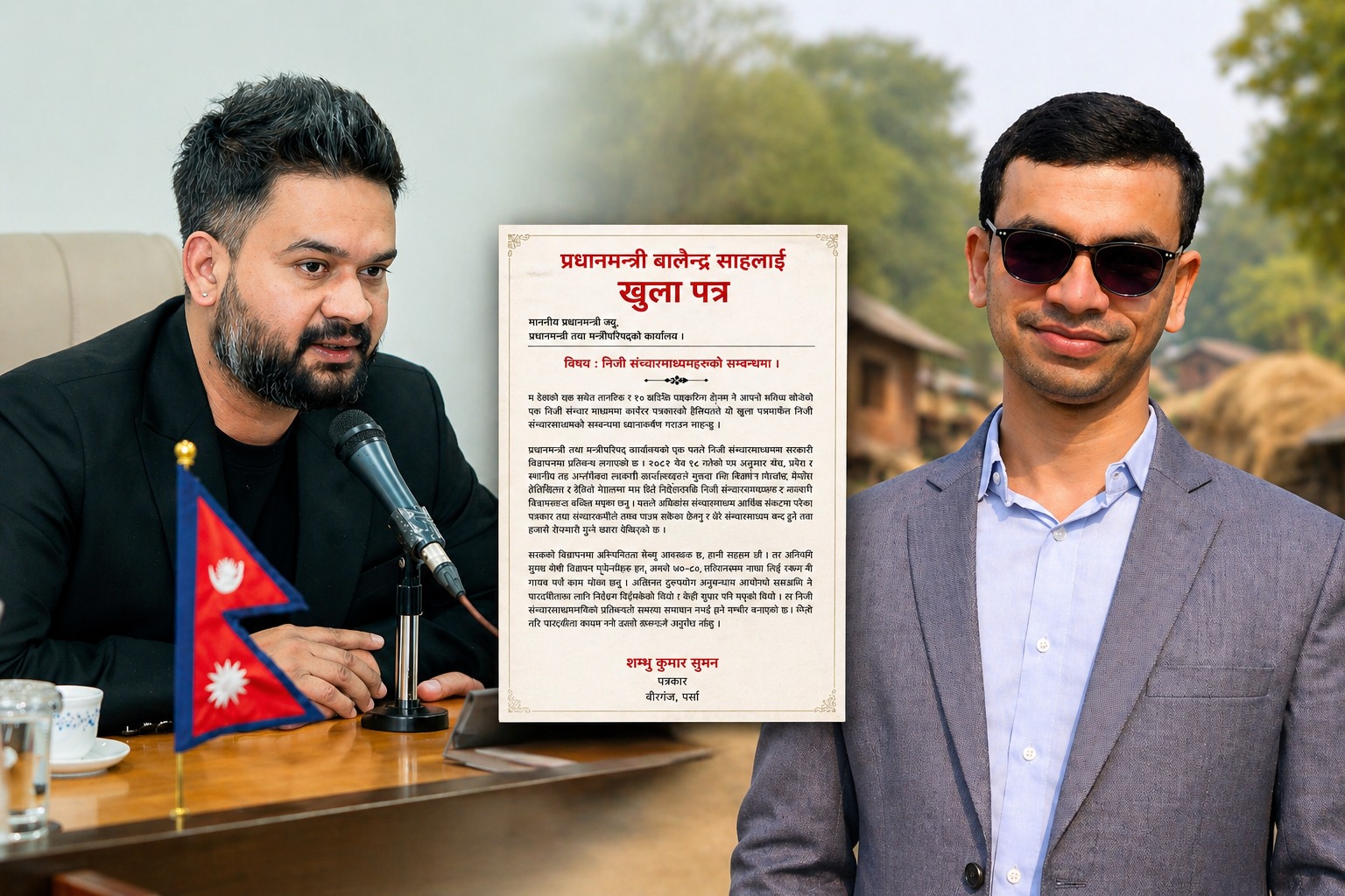 निजी सञ्चारमाध्यमलाई सरकारी विज्ञापन रोक्ने निर्णयविरुद्ध प्रधानमन्त्रीलाई खुला पत्र