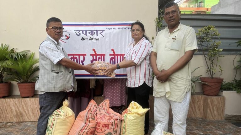 नयाँ वर्षमा उपकार सेवा नेपालको मानवसेवा, वृद्धाश्रमलाई खाद्यान्न सहयोग