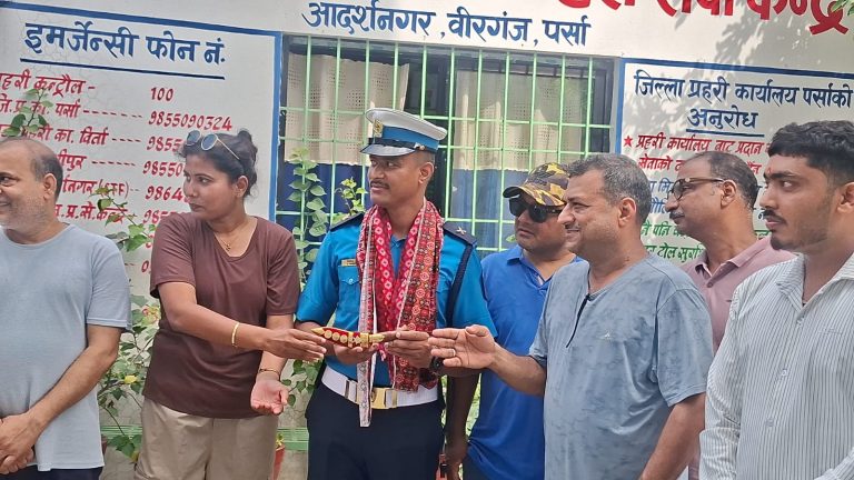 ग्रीनसिटी सामुदायिक प्रहरीद्वारा ट्राफिक प्रमुख श्रेष्ठसँग परिचयात्मक कार्यक्रम