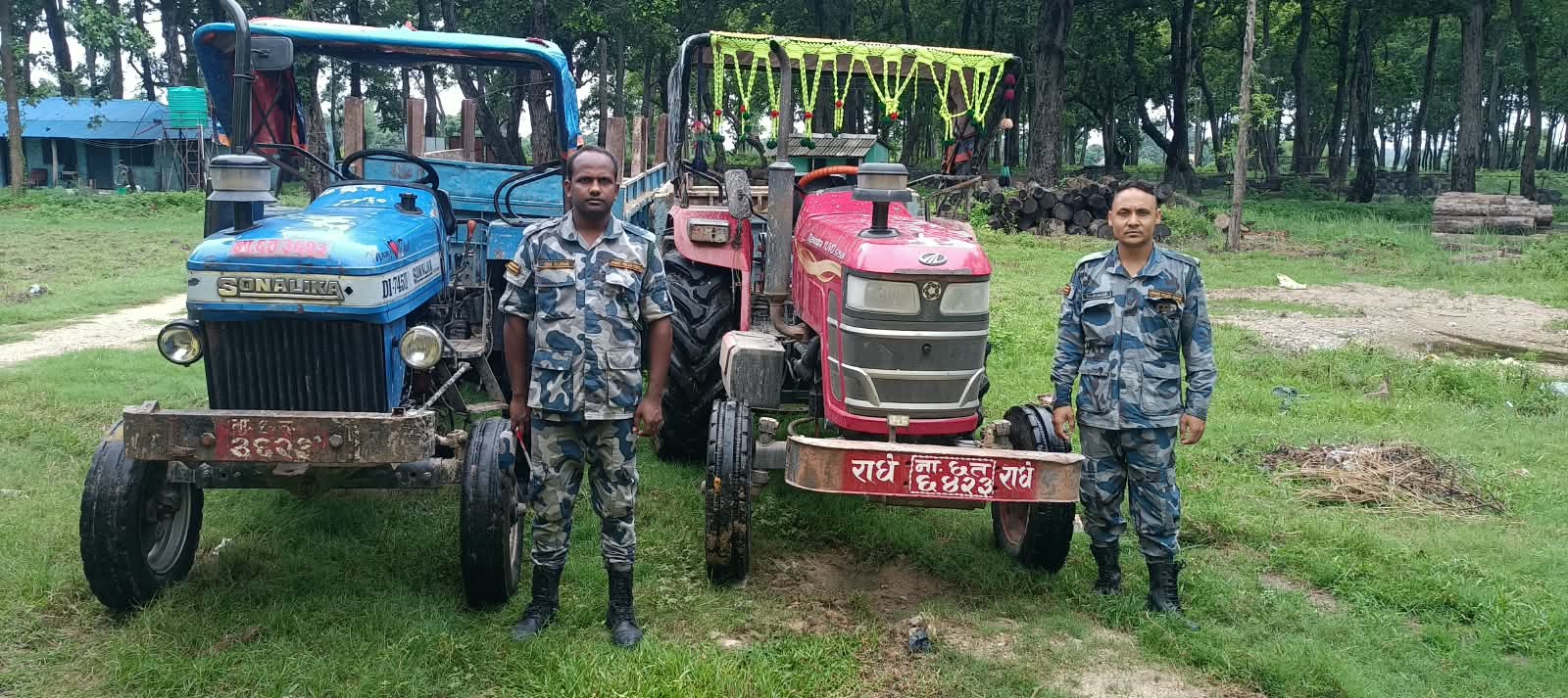 अवैध रूपमा बालुवा उत्खनन गर्ने दुई ट्याक्टर नियन्त्रणमा