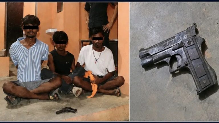 लहानबाट पेस्तोलसहित ३ जना पक्राउ