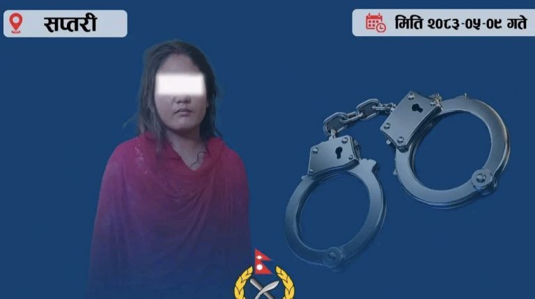 दुई वर्षीया बालिकाको हत्या आरोपमा कान्छी आमा पक्राउ