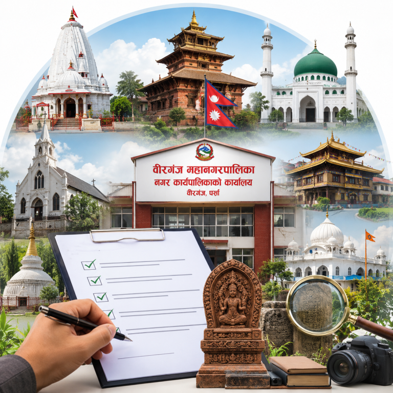 मठदेखि मस्जिदसम्मका सम्पदाको अभिलेखीकरण गर्दै वीरगञ्ज महानगर