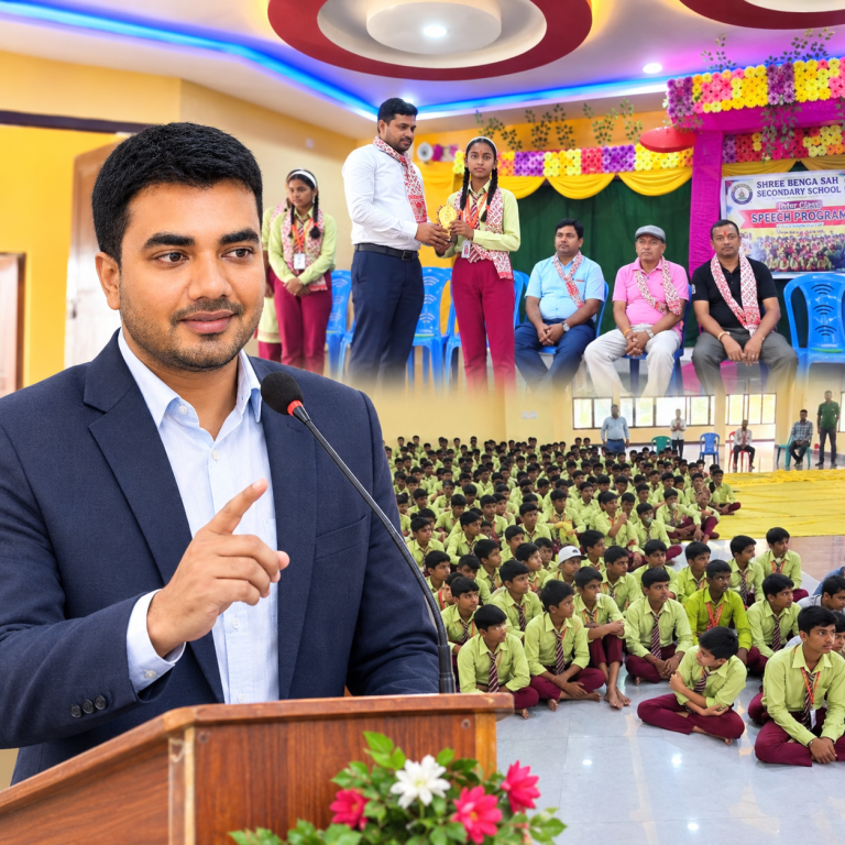भव्य टाउनहलमा विद्यार्थी भुइँमा, कुर्सी र त्रिपालसमेत नहुँदा रास्वपा नेता गुप्ताको प्रश्न
