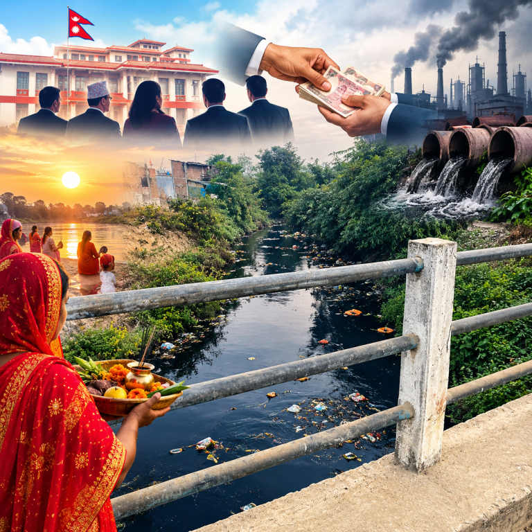 रास्वपा सरकारलाई पनि टेरेनन् बारा–पर्साका उद्योगी, छठ नजिकिँदै गर्दा सिर्सिया नदी झन् प्रदूषित